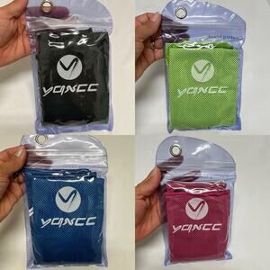 YQXCC Cooling Towel New in Package Fast wicking Lightweight, 4 pack set & colors